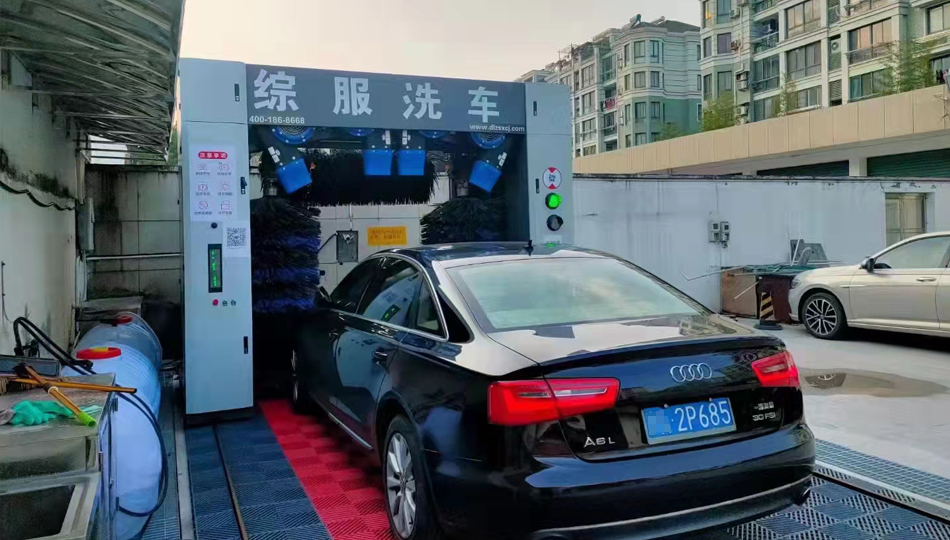 杭州萧山区国家电网钱江供电营业厅安装第5台龙门洗车机